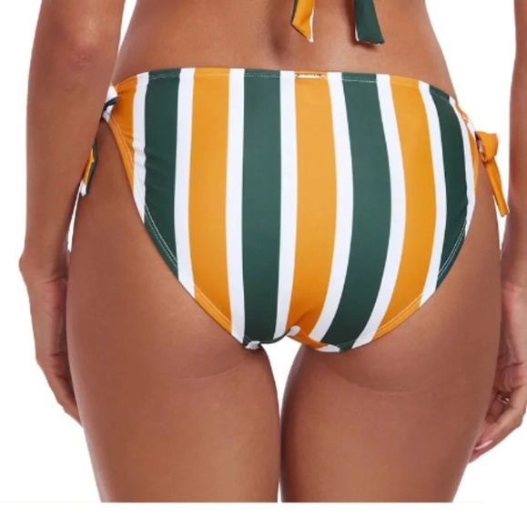 RELLECIGA | Women's Orange/Green/White Tie Up Low-Rise Bikini Bottoms NW… - Picture 2 of 8